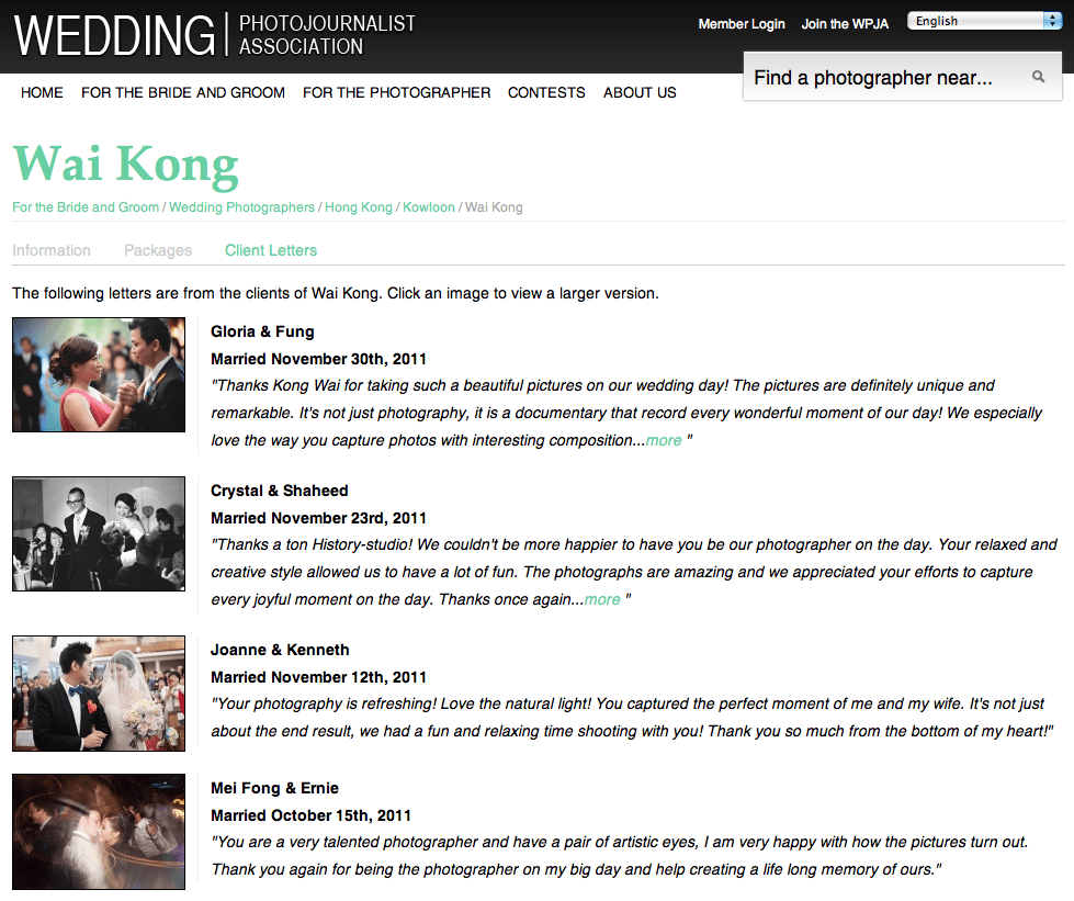 Hong kong wedding photography reviews